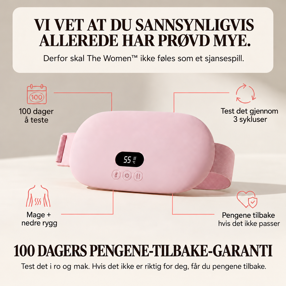 The Women™ Varmebelte – Lindring ved menssmerter & endometriose